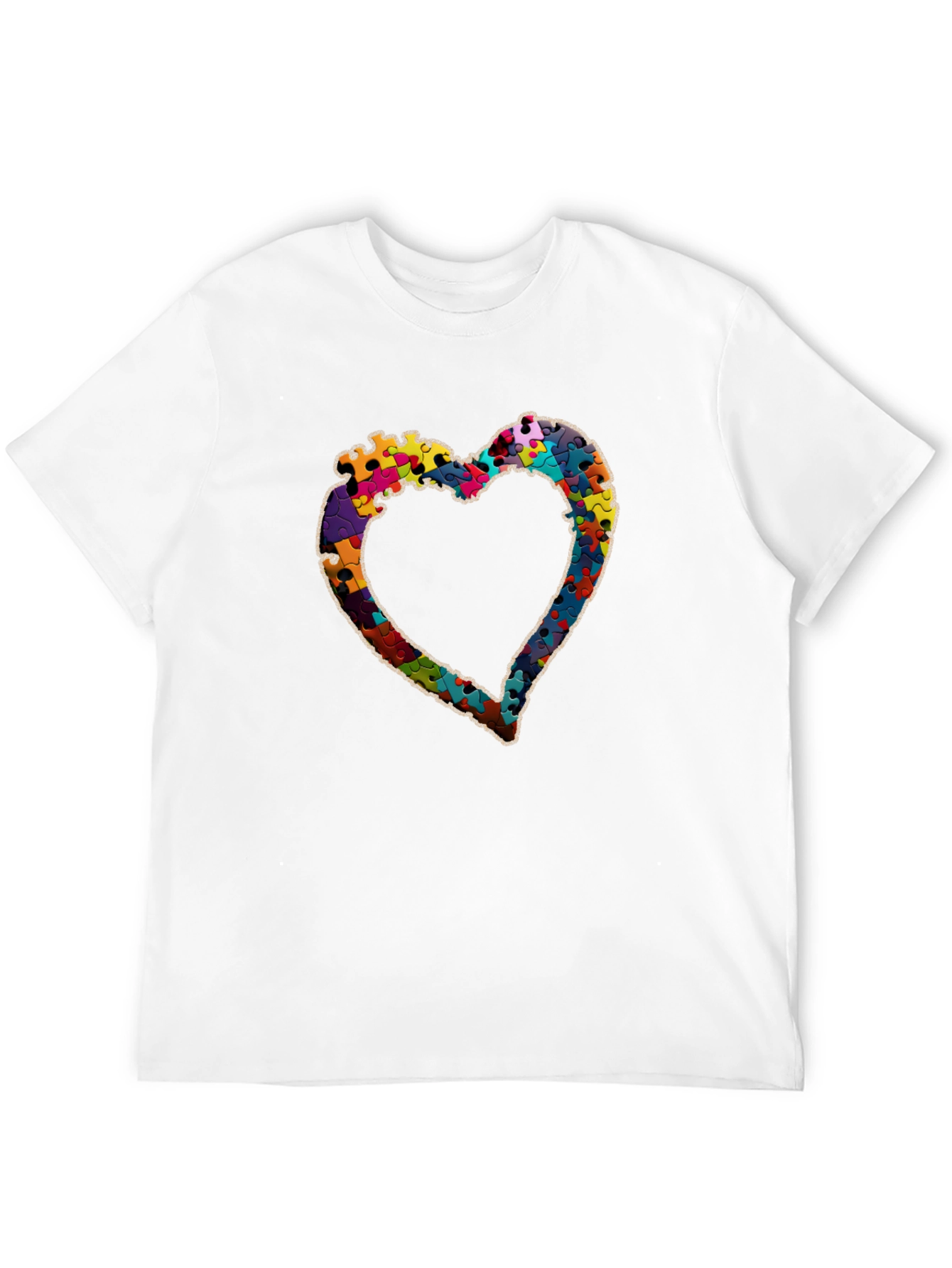 Puzzle Piece Heart Graphic Tee