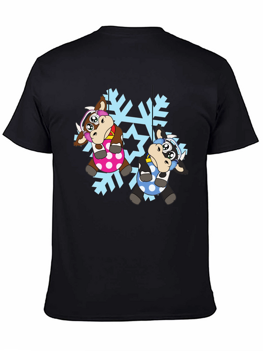 Cute Cow Snowflake Christmas T-Shirt