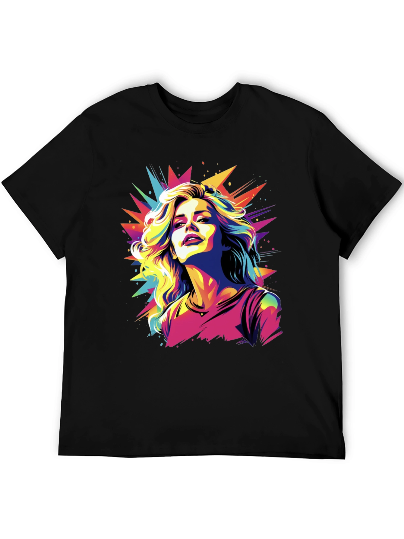 Pop Art Woman Graphic Tee - Trendy Design