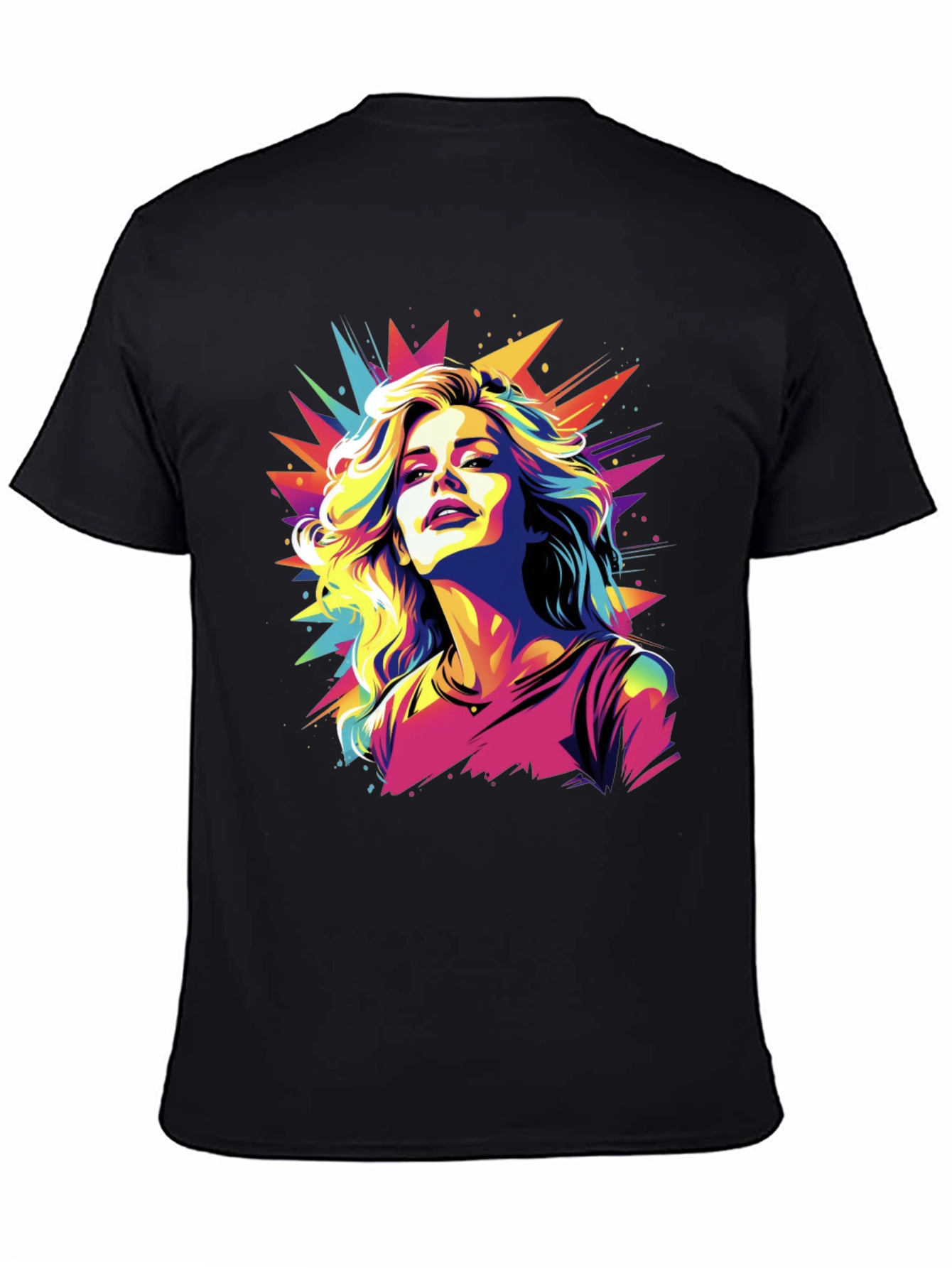 Pop Art Woman Graphic Tee - Trendy Design