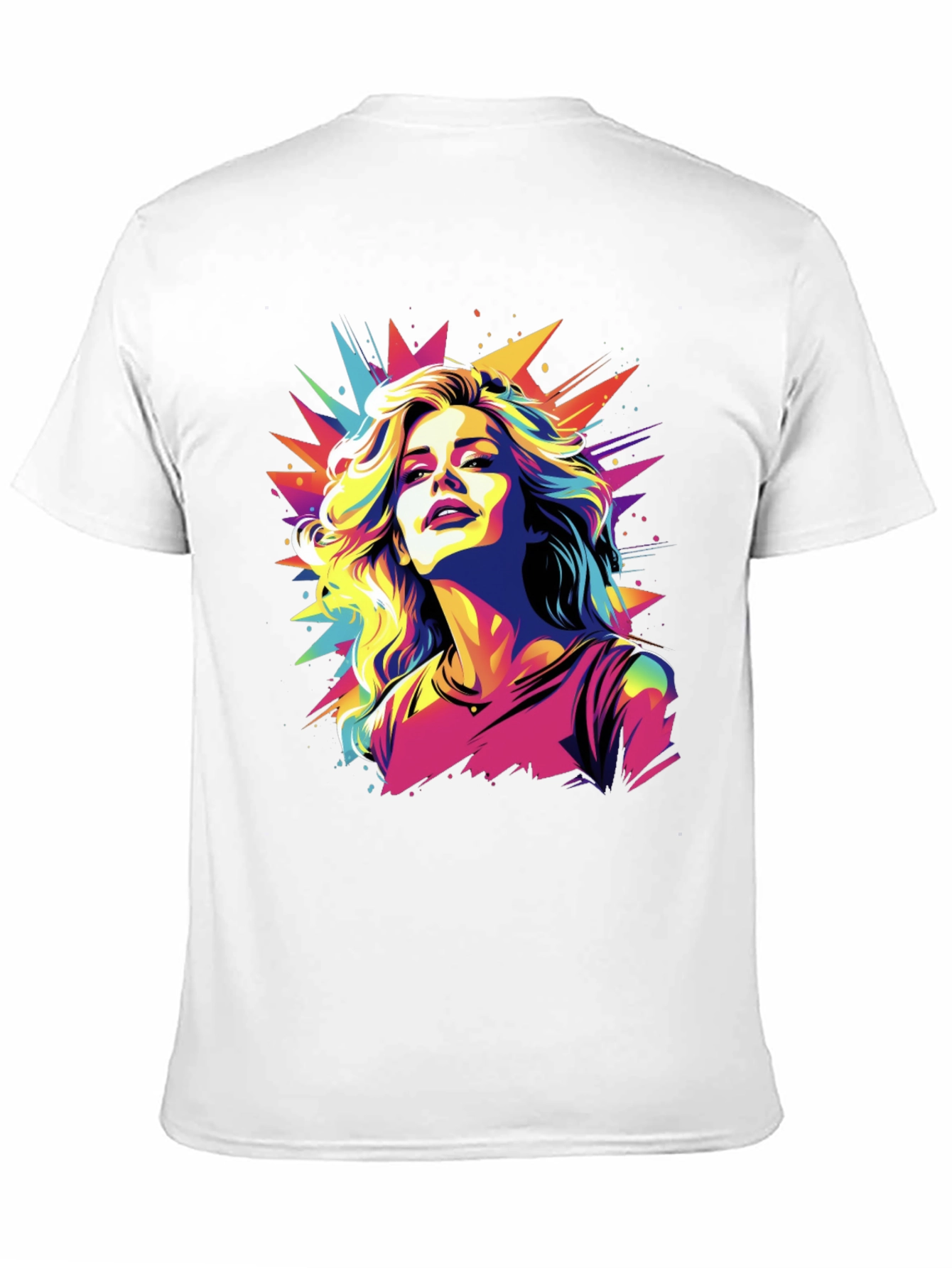 Pop Art Woman Graphic Tee - Trendy Design