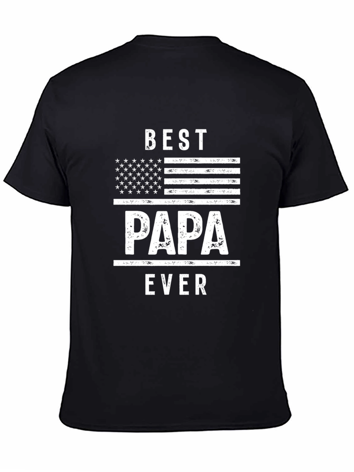 Best Papa Ever Patriotic USA Flag T-Shirt