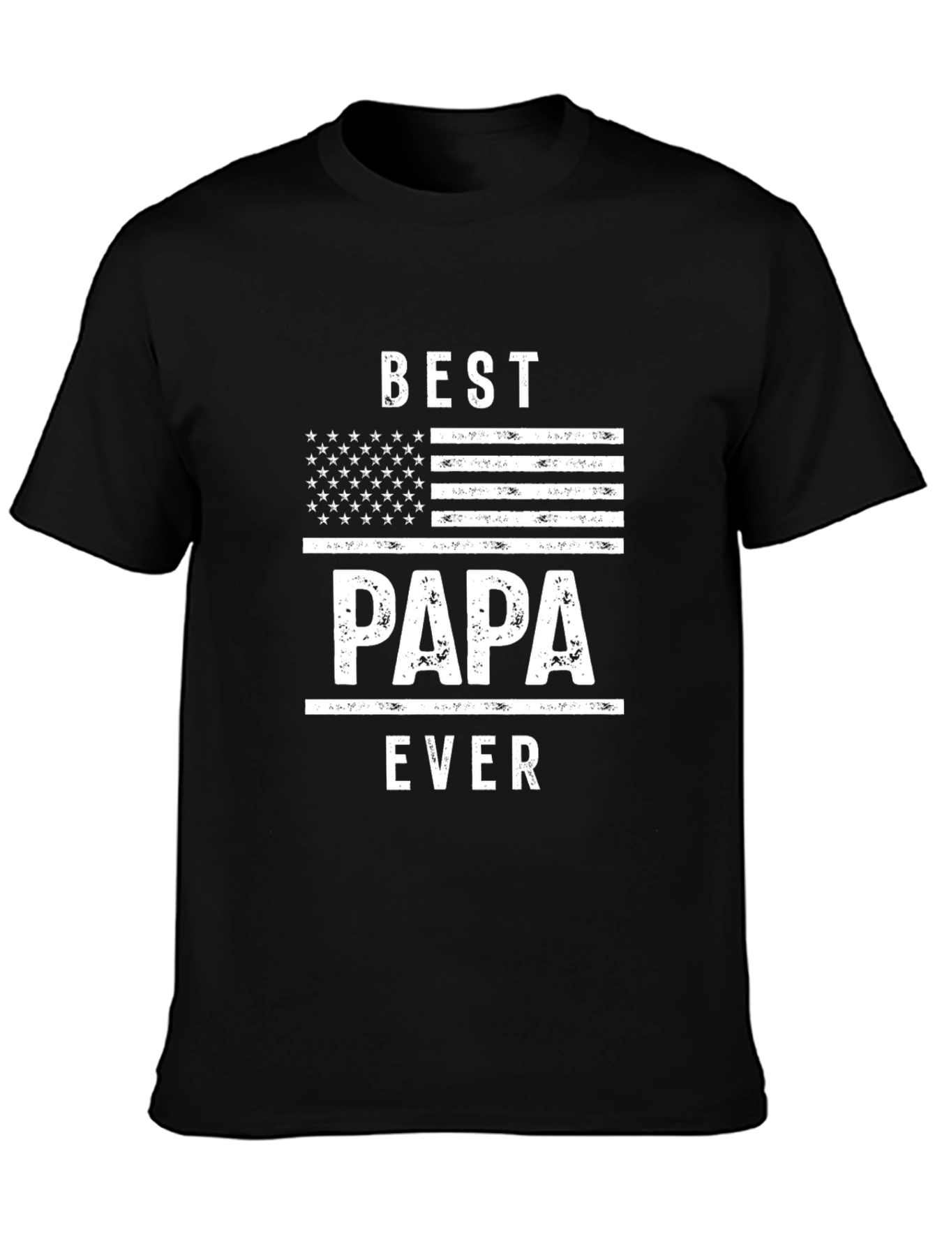 Best Papa Ever Patriotic USA Flag T-Shirt