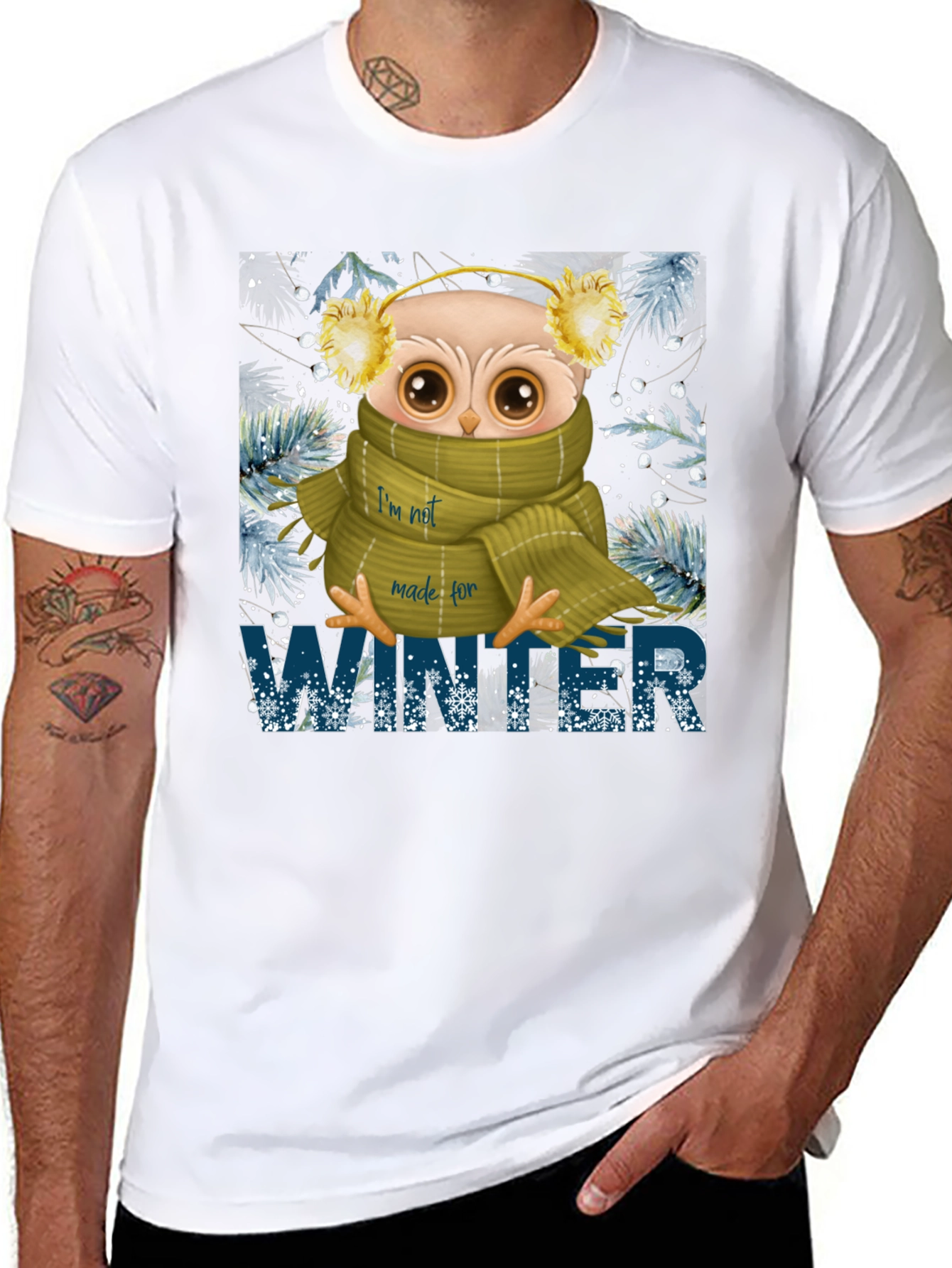 Winter Owl Graphic Tee - Cozy Comfort