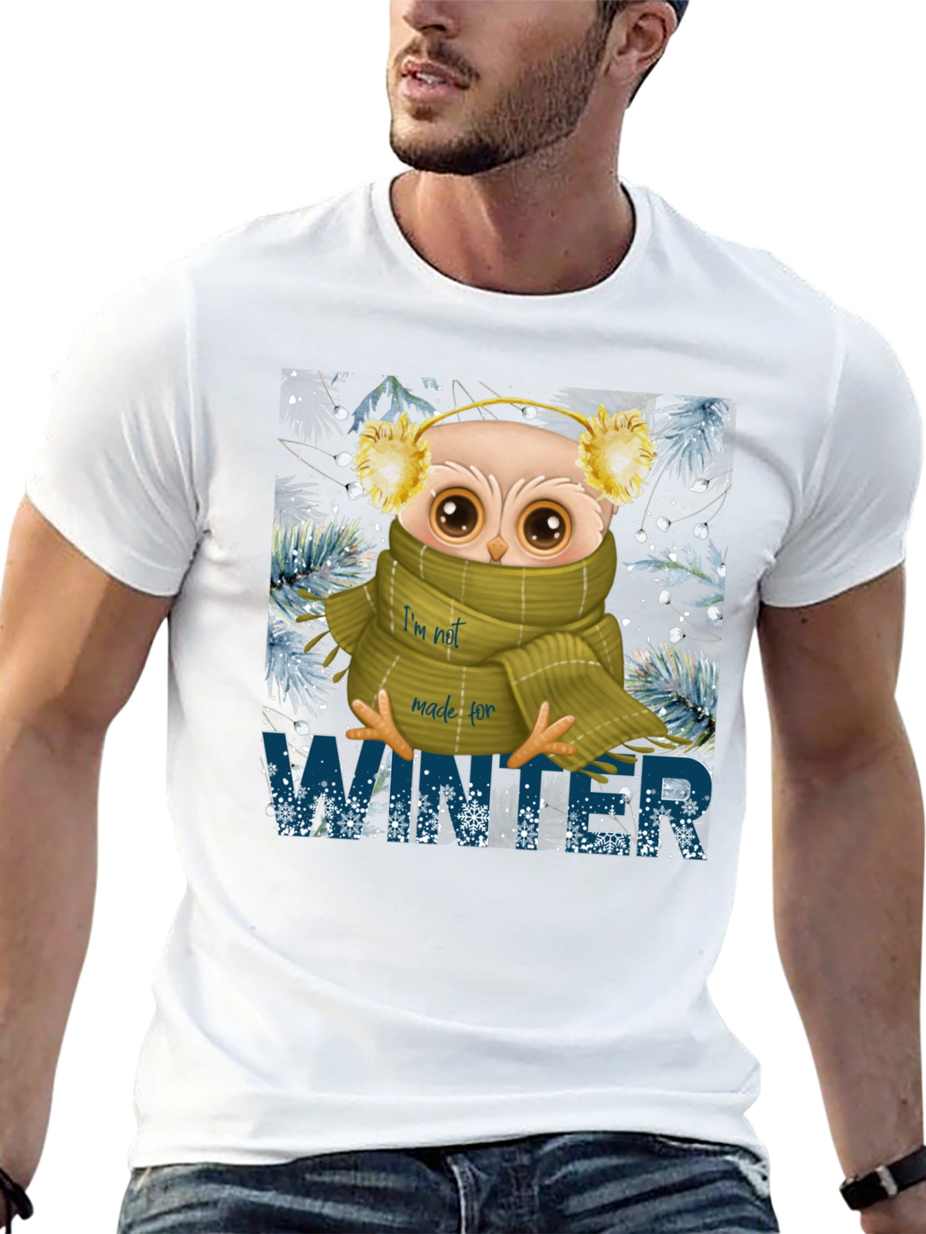Winter Owl Graphic Tee - Cozy Comfort