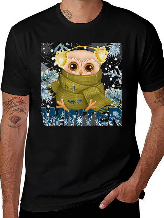 Winter Owl Graphic Tee - Cozy Comfort