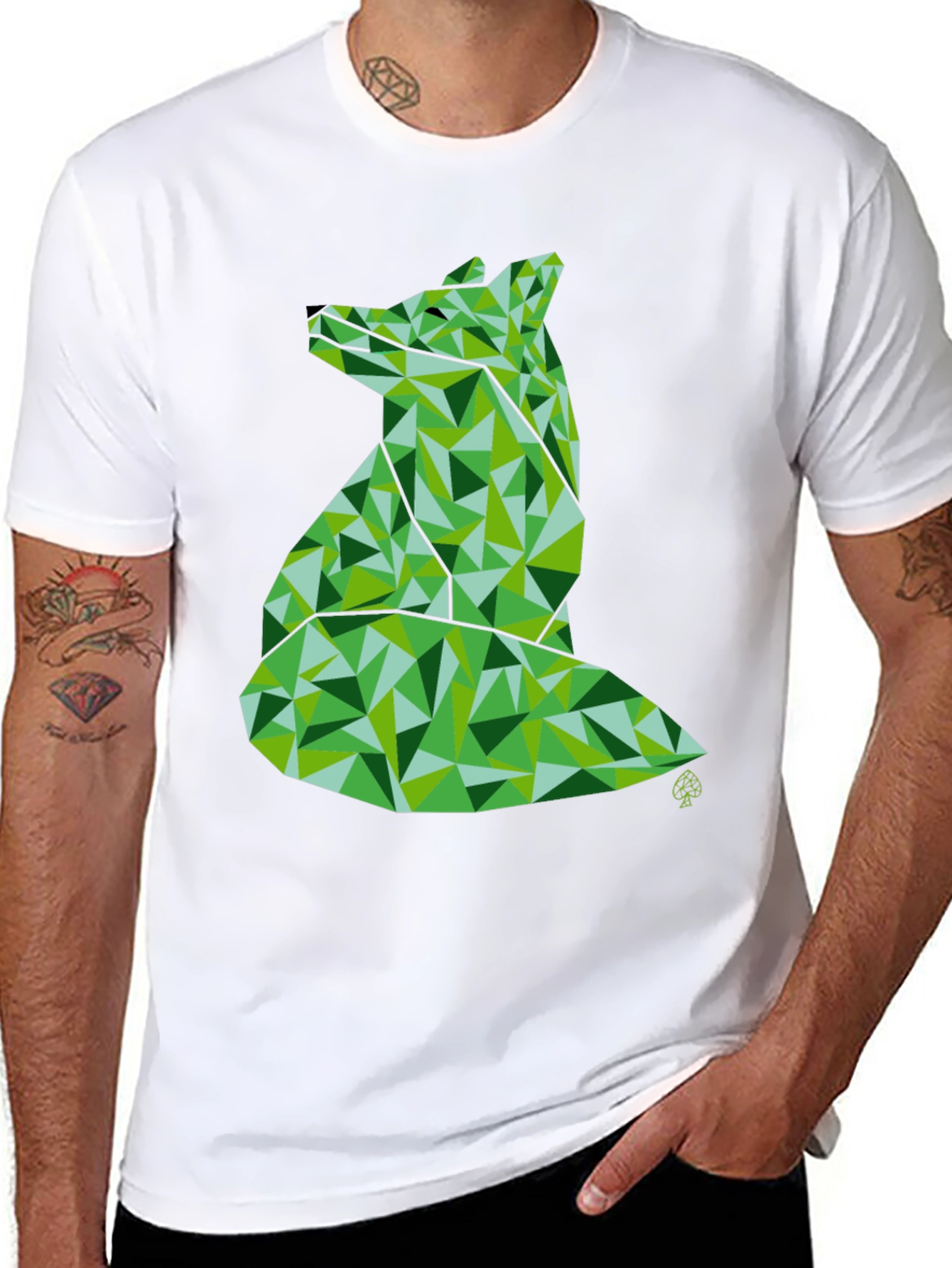 Geometric Fox Graphic Tee - Modern Style