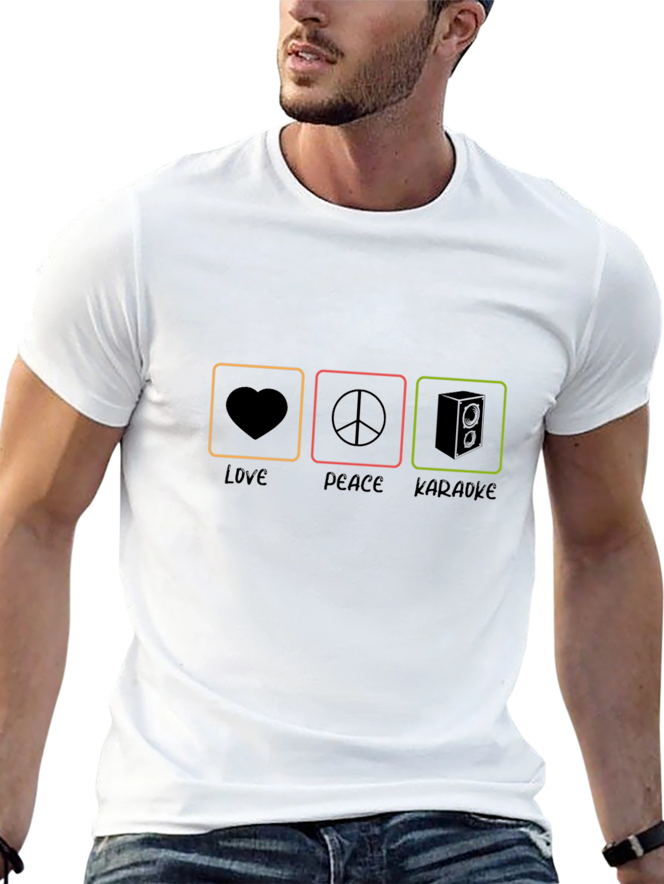 Love Peace Karaoke T-Shirt - Soft Cotton Tee