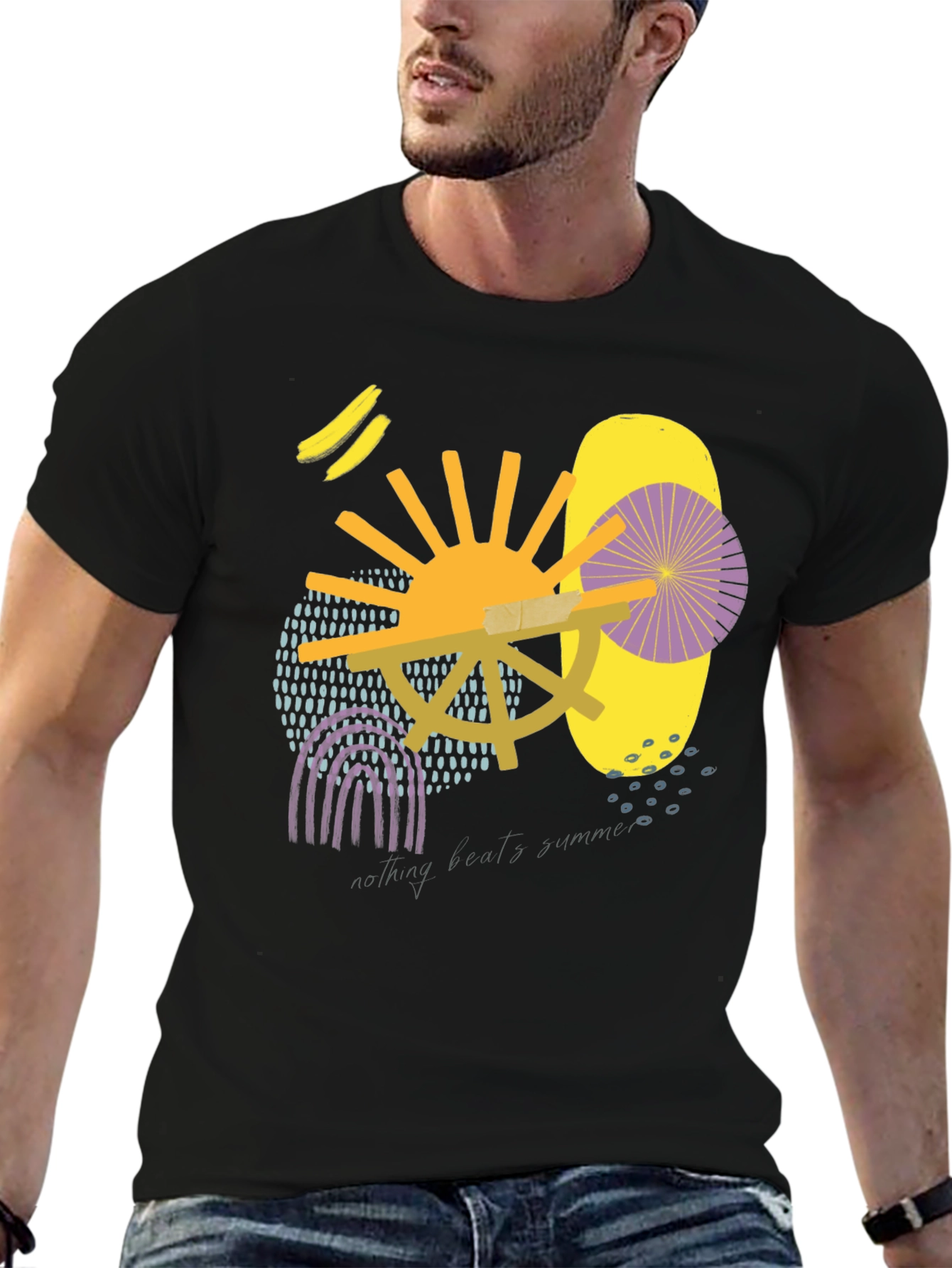 Abstract Art Black T-Shirt