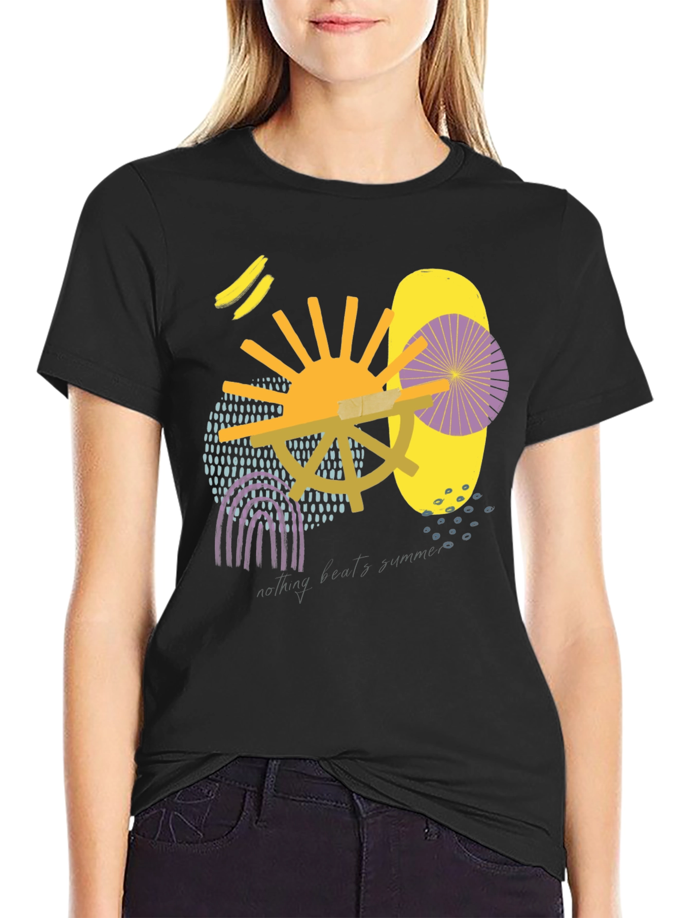 Abstract Art Black T-Shirt