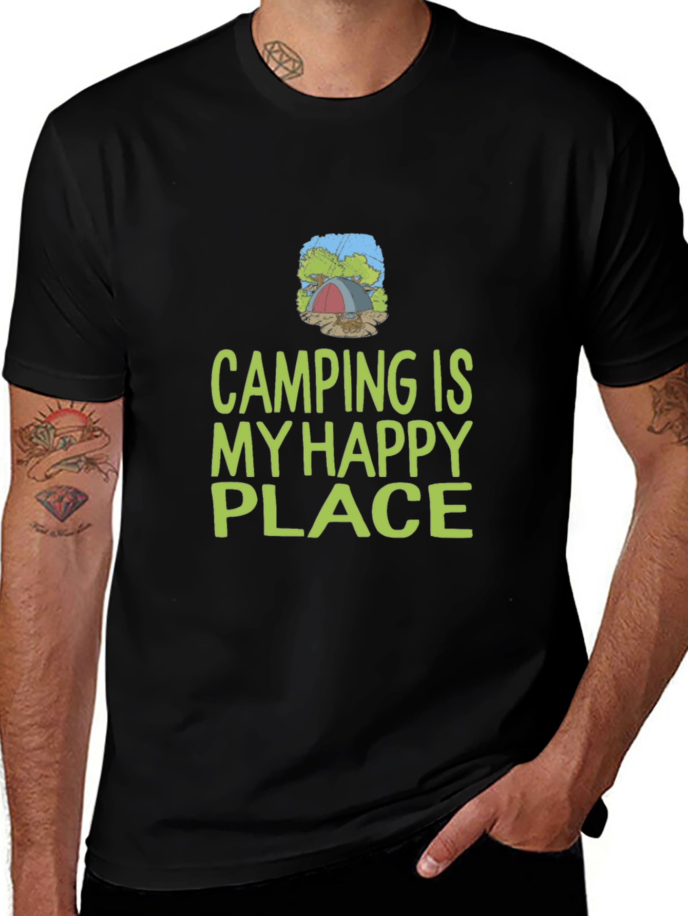 Camping is My Happy Place Graphic T-Shirt