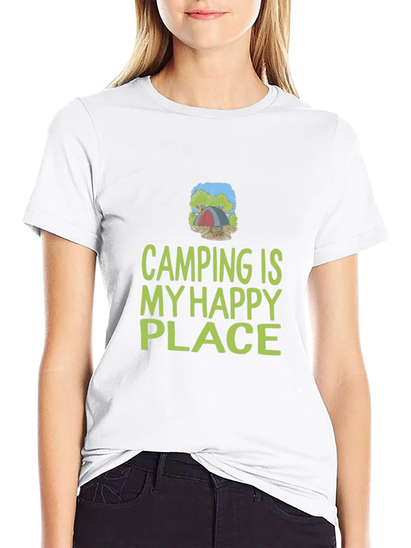 Camping is My Happy Place Graphic T-Shirt