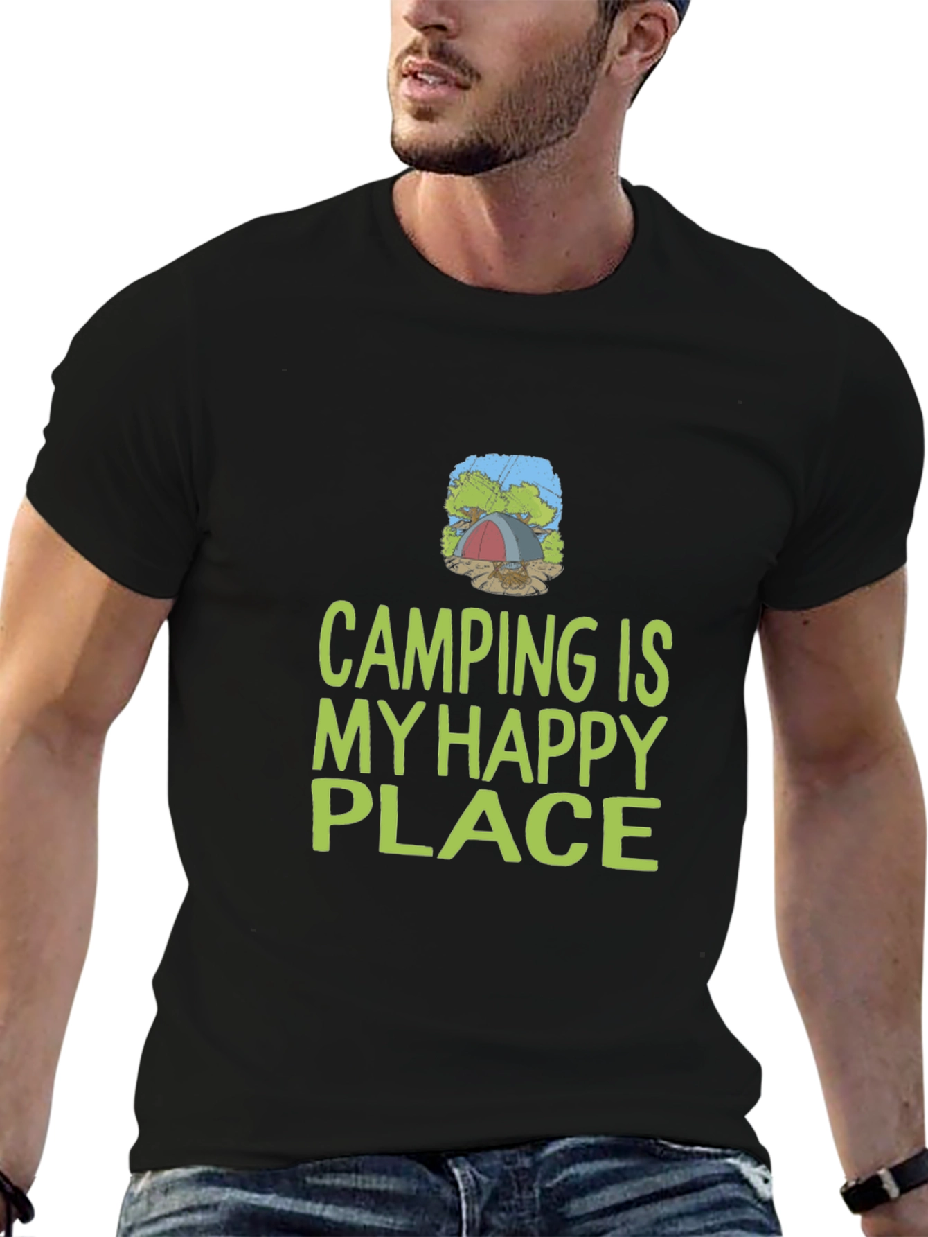 Camping is My Happy Place Graphic T-Shirt