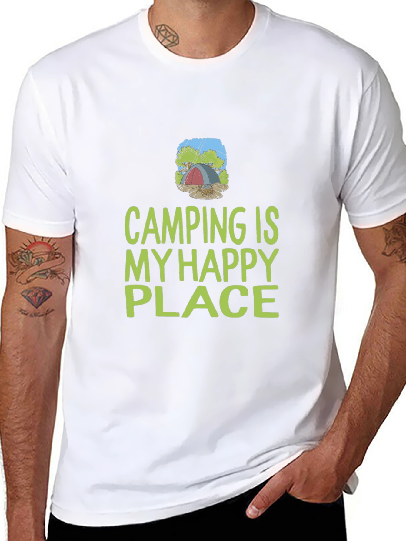 Camping is My Happy Place Graphic T-Shirt