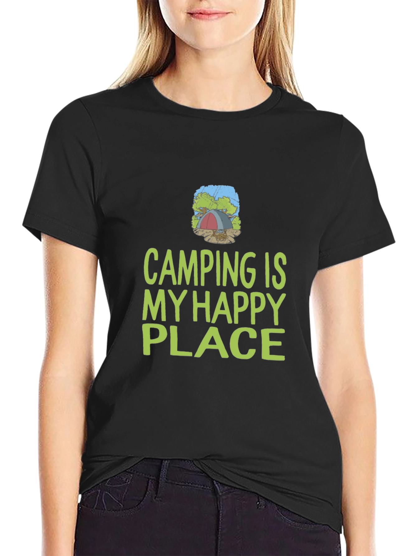 Camping is My Happy Place Graphic T-Shirt
