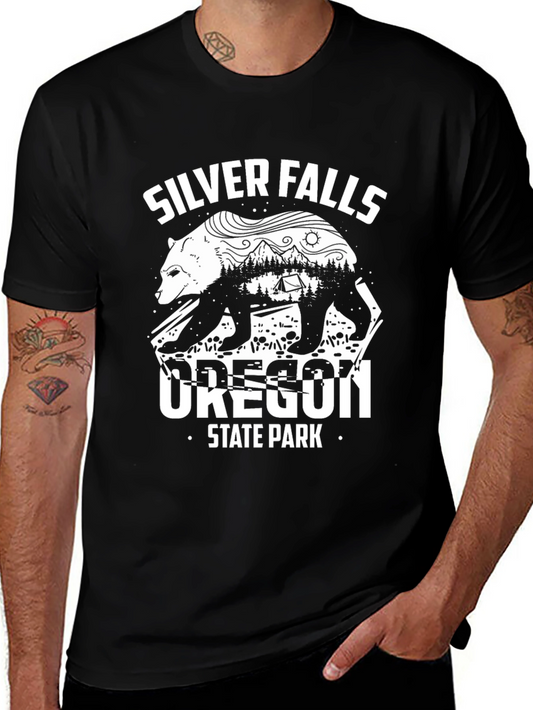 Silver Falls Oregon State Park Bear Graphic Tee