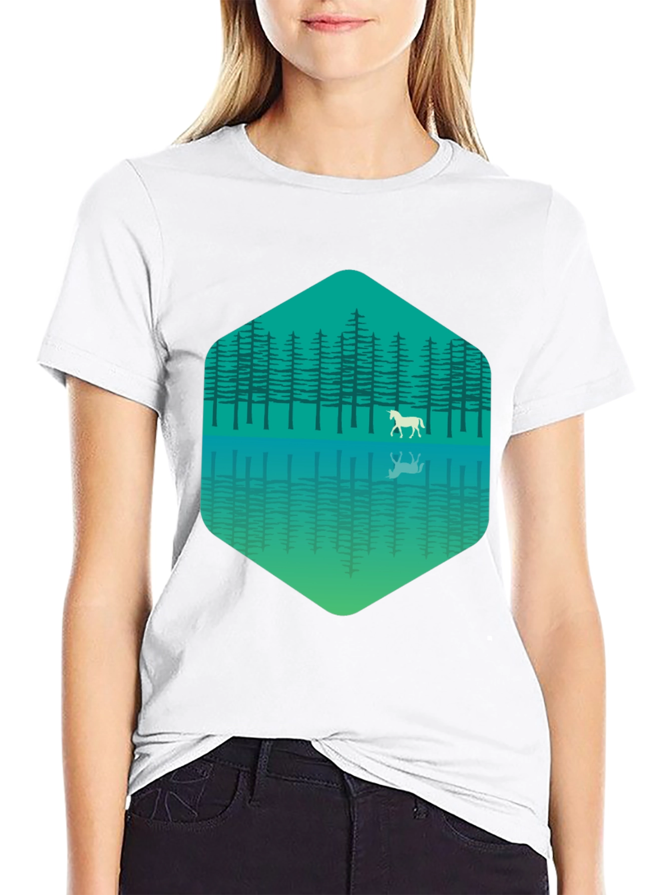 Nature Lake Horse Graphic Tee