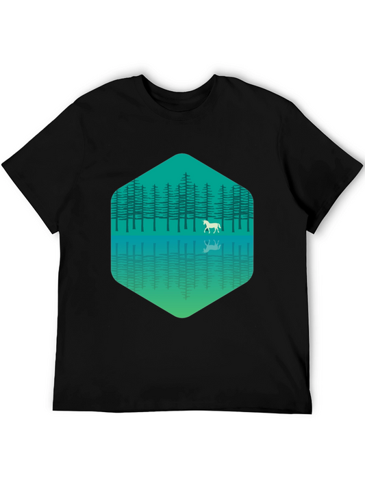 Nature Lake Horse Graphic Tee