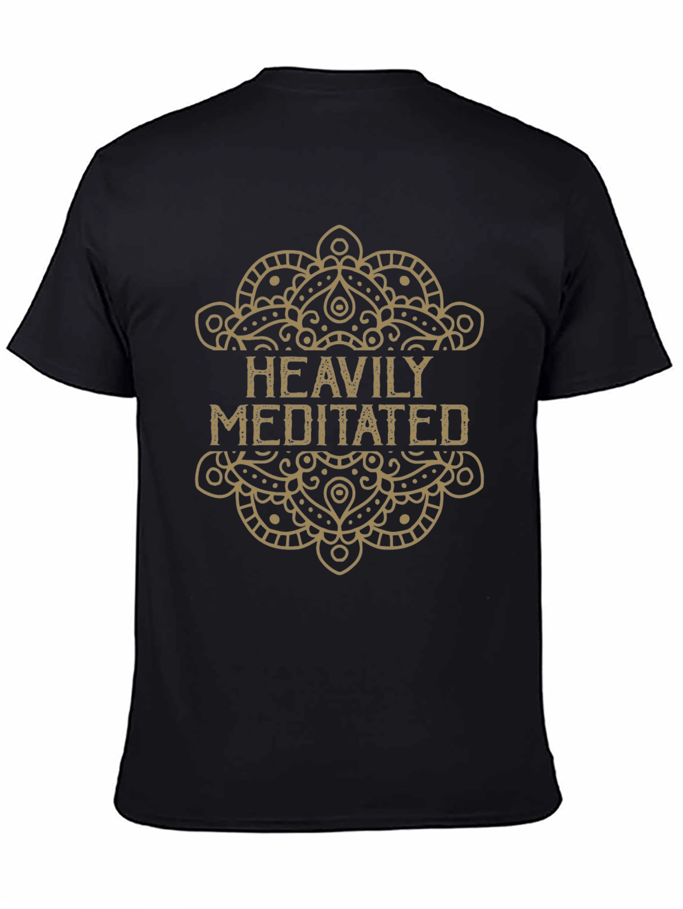Heavily Meditated Graphic Tee - Black Cotton T-Shirt