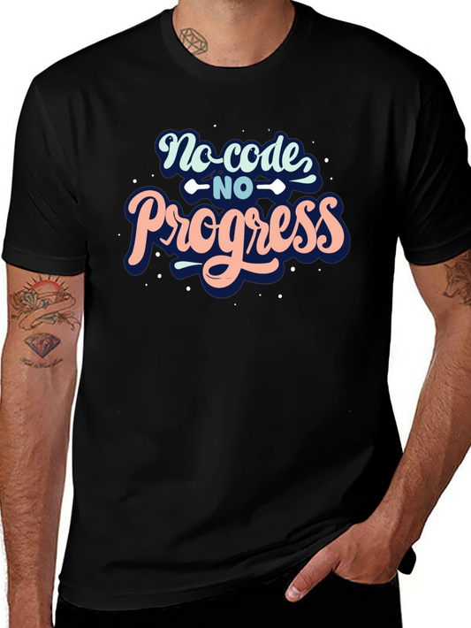 No Code No Progress Black Tee