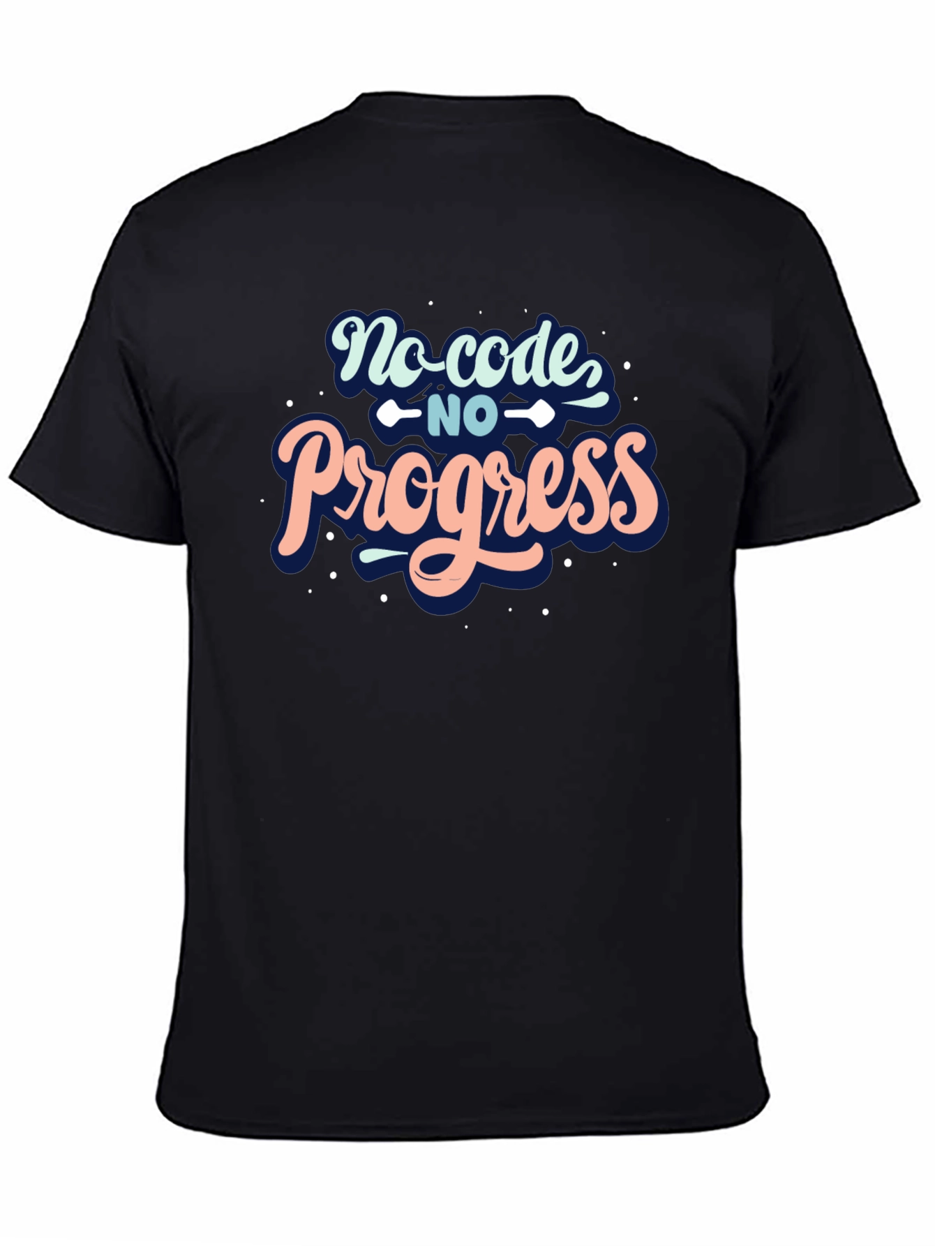 No Code No Progress Black Tee