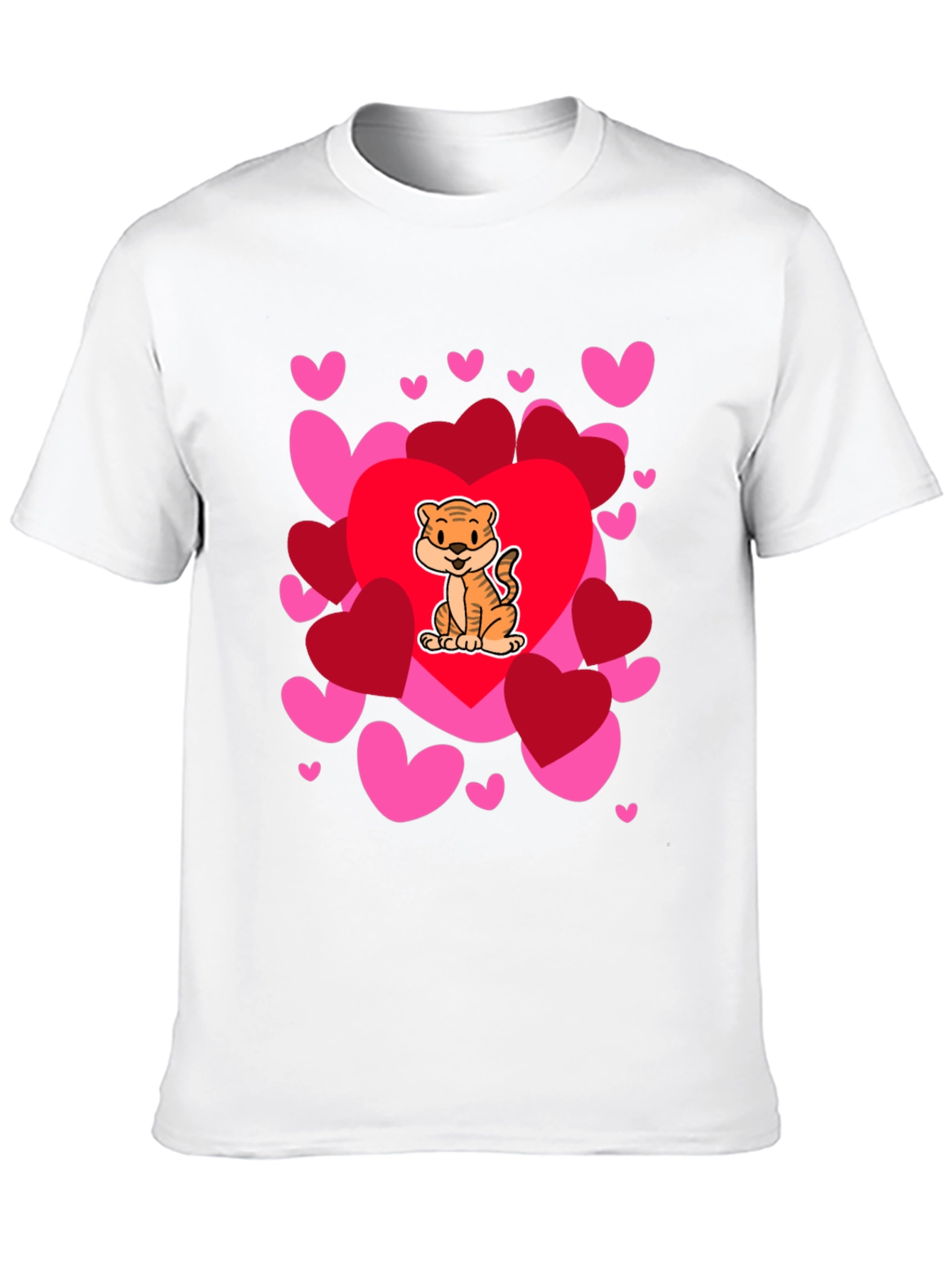 Valentines Day Tiger Heart T-Shirt