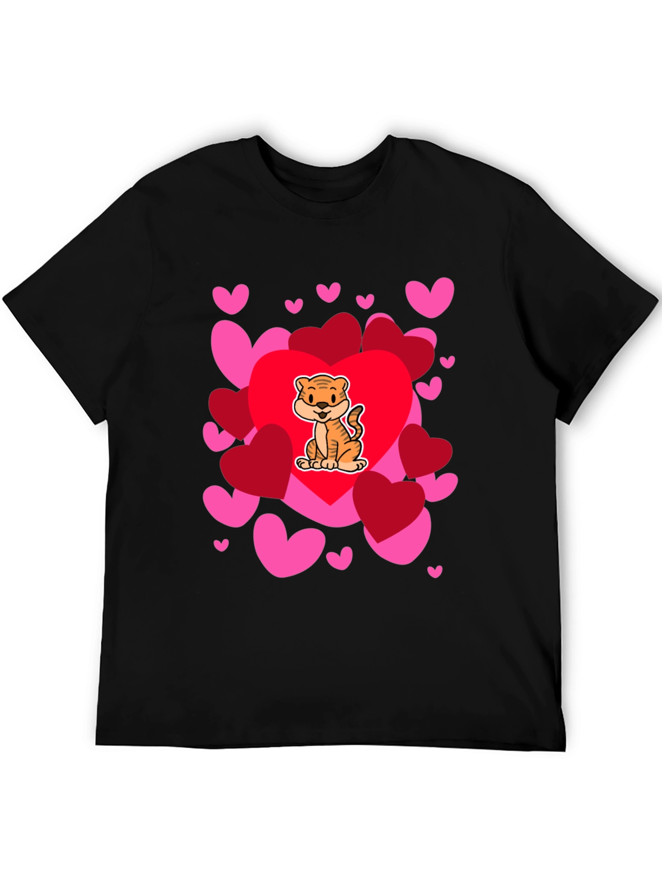Valentines Day Tiger Heart T-Shirt