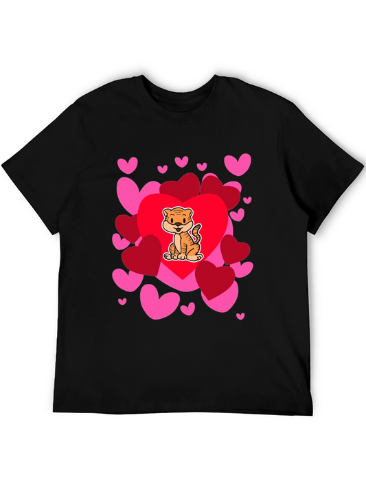 Valentines Day Tiger Heart T-Shirt