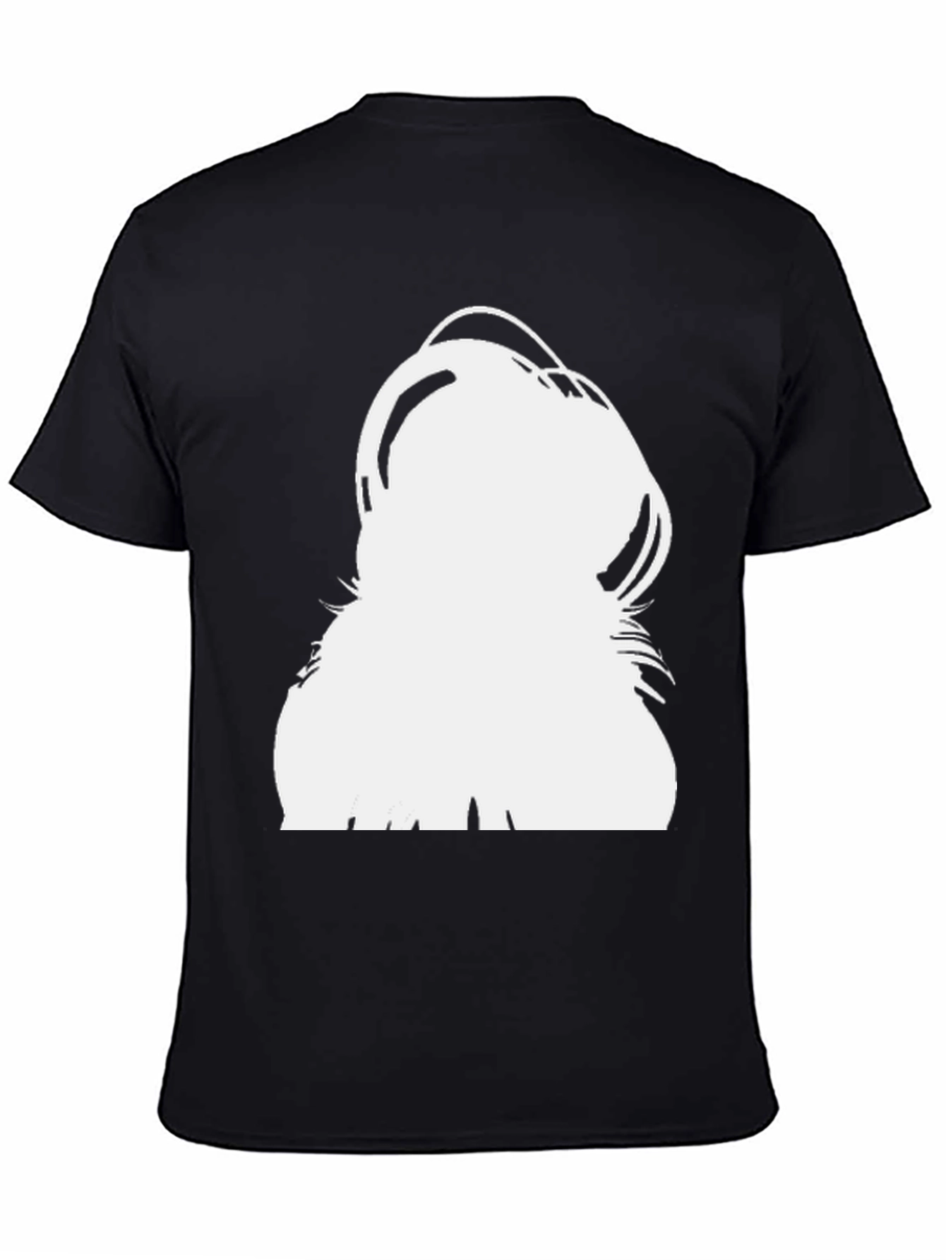 Modern Black T-Shirt with Bold White Graphic