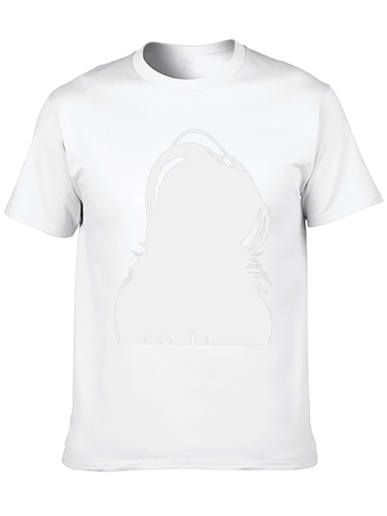 Modern Black T-Shirt with Bold White Graphic