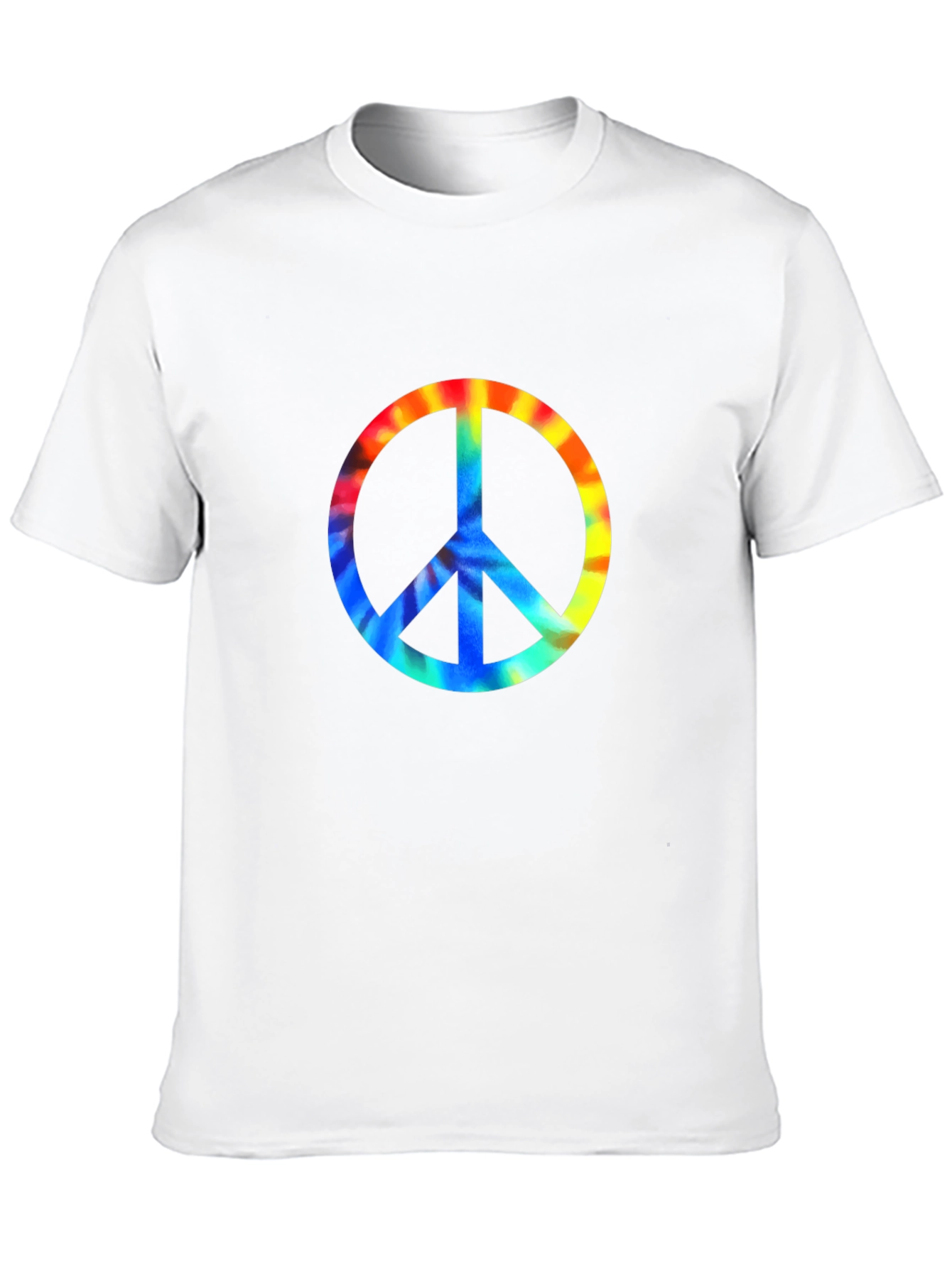Peace Sign Tie-Dye Graphic Tee - Black
