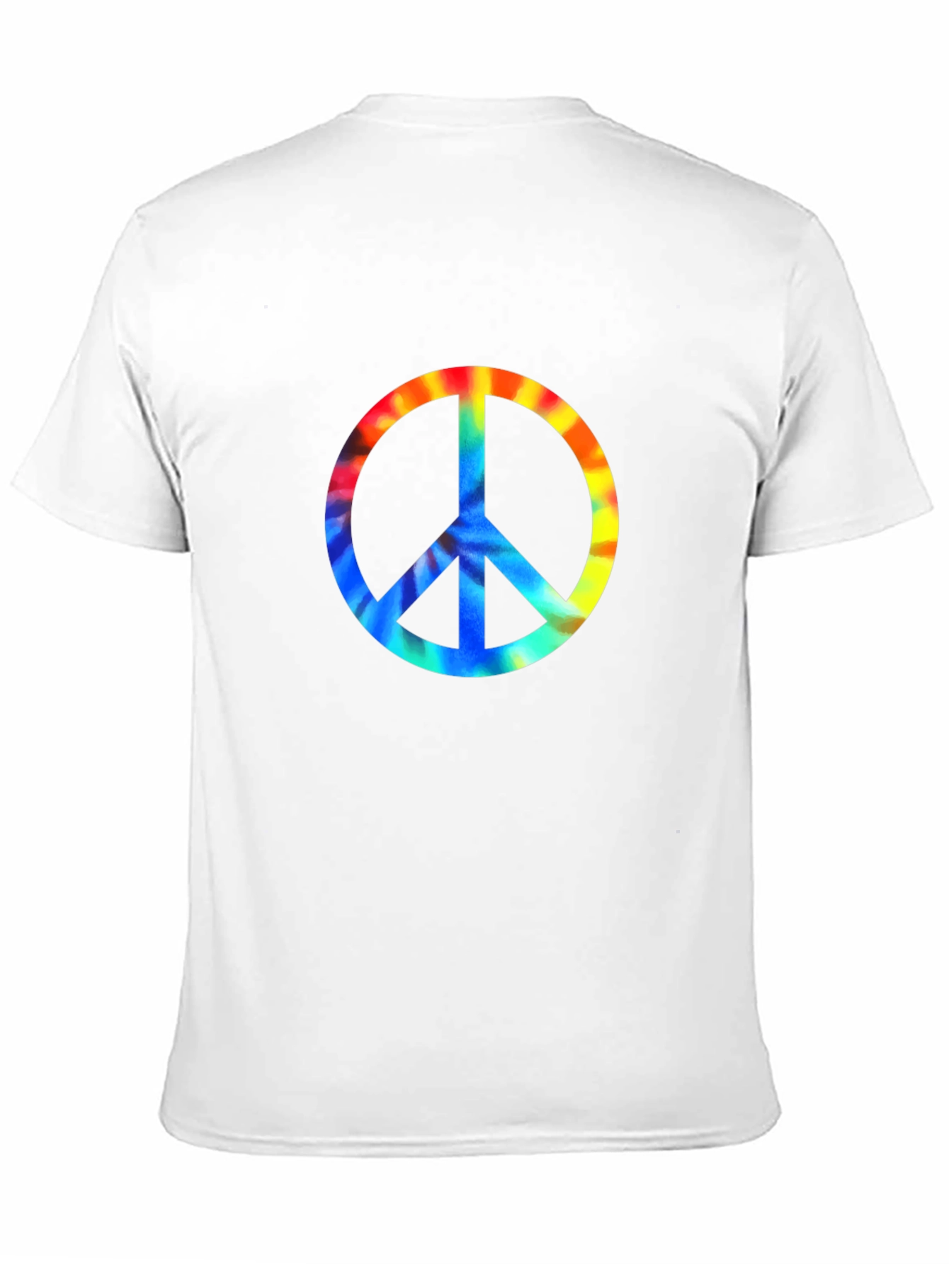 Peace Sign Tie-Dye Graphic Tee - Black