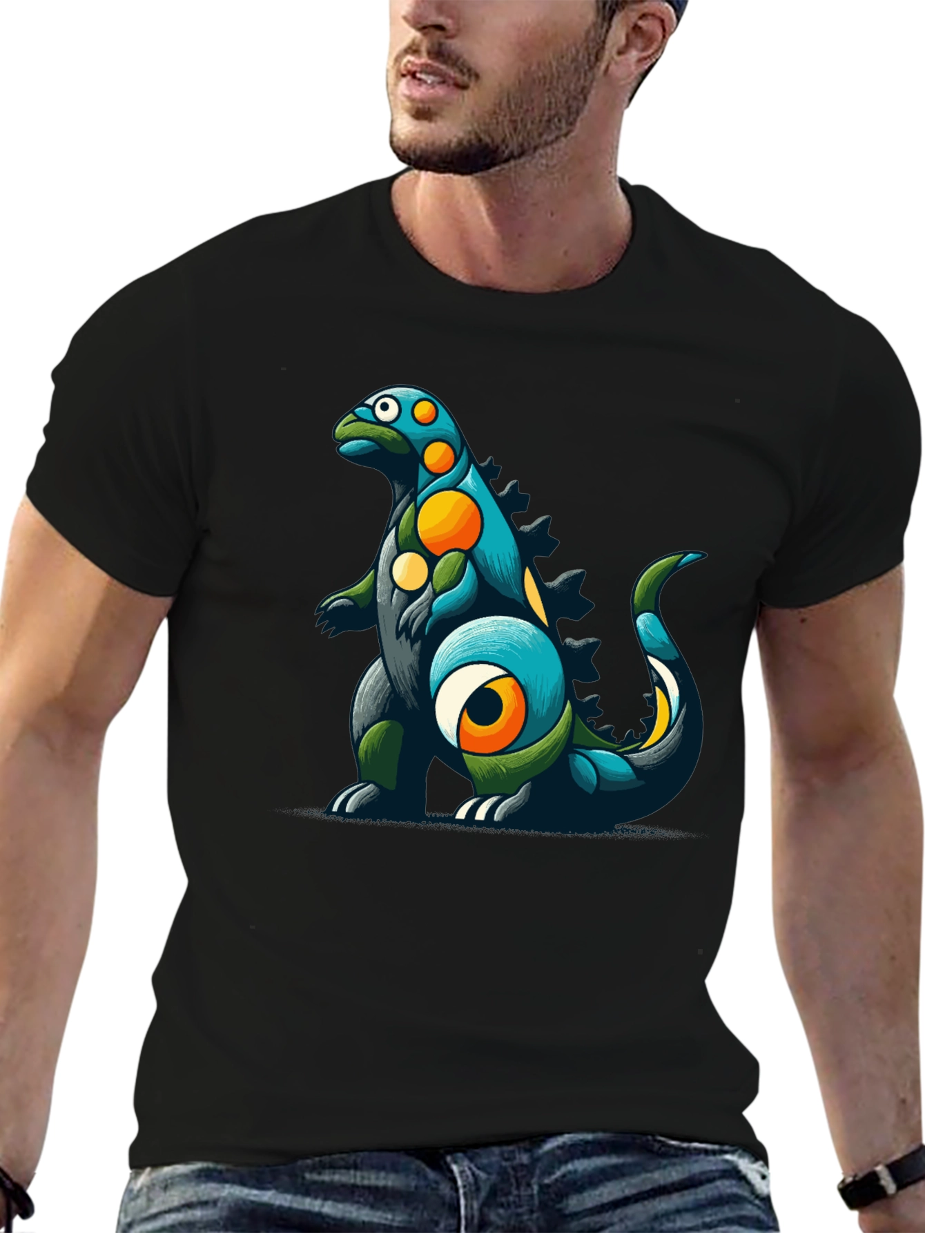Dino Art Graphic Tee - Cool Creature Design