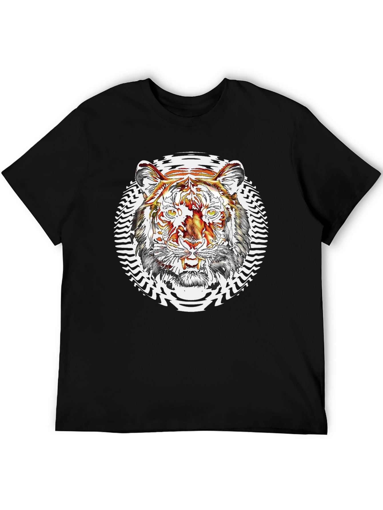 Tiger Graphic Mens Black Tee