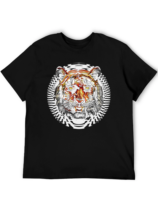 Tiger Graphic Mens Black Tee