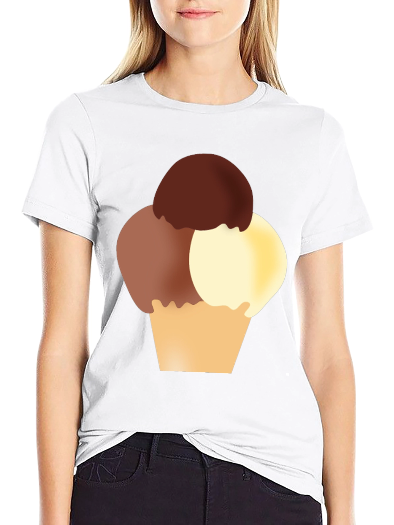 Ice Cream Cone Graphic Tee - Soft Cotton T-Shirt