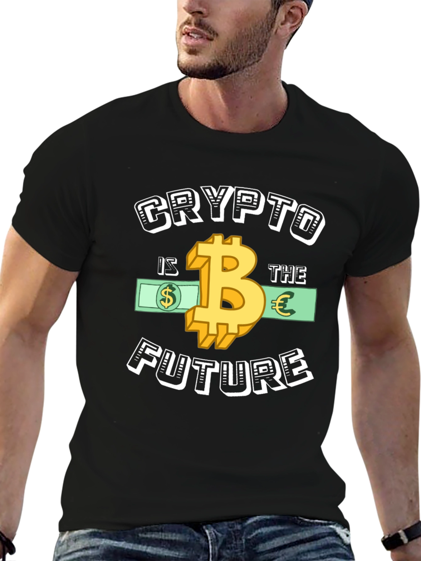 Crypto Is The Future Graphic Tee - Bitcoin
