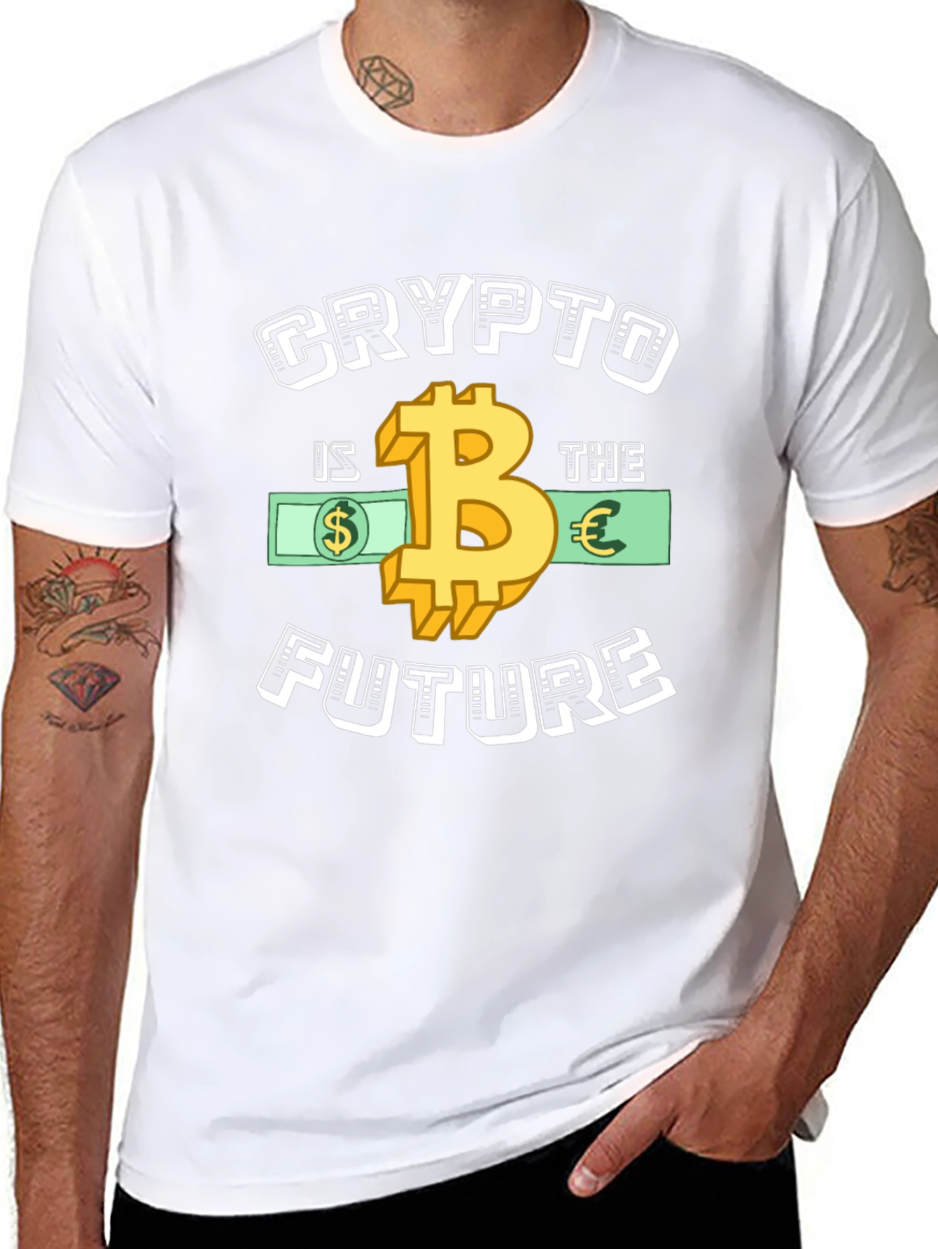 Crypto Is The Future Graphic Tee - Bitcoin
