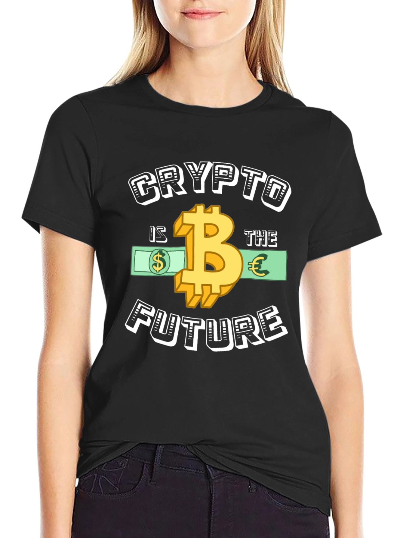 Crypto Is The Future Graphic Tee - Bitcoin