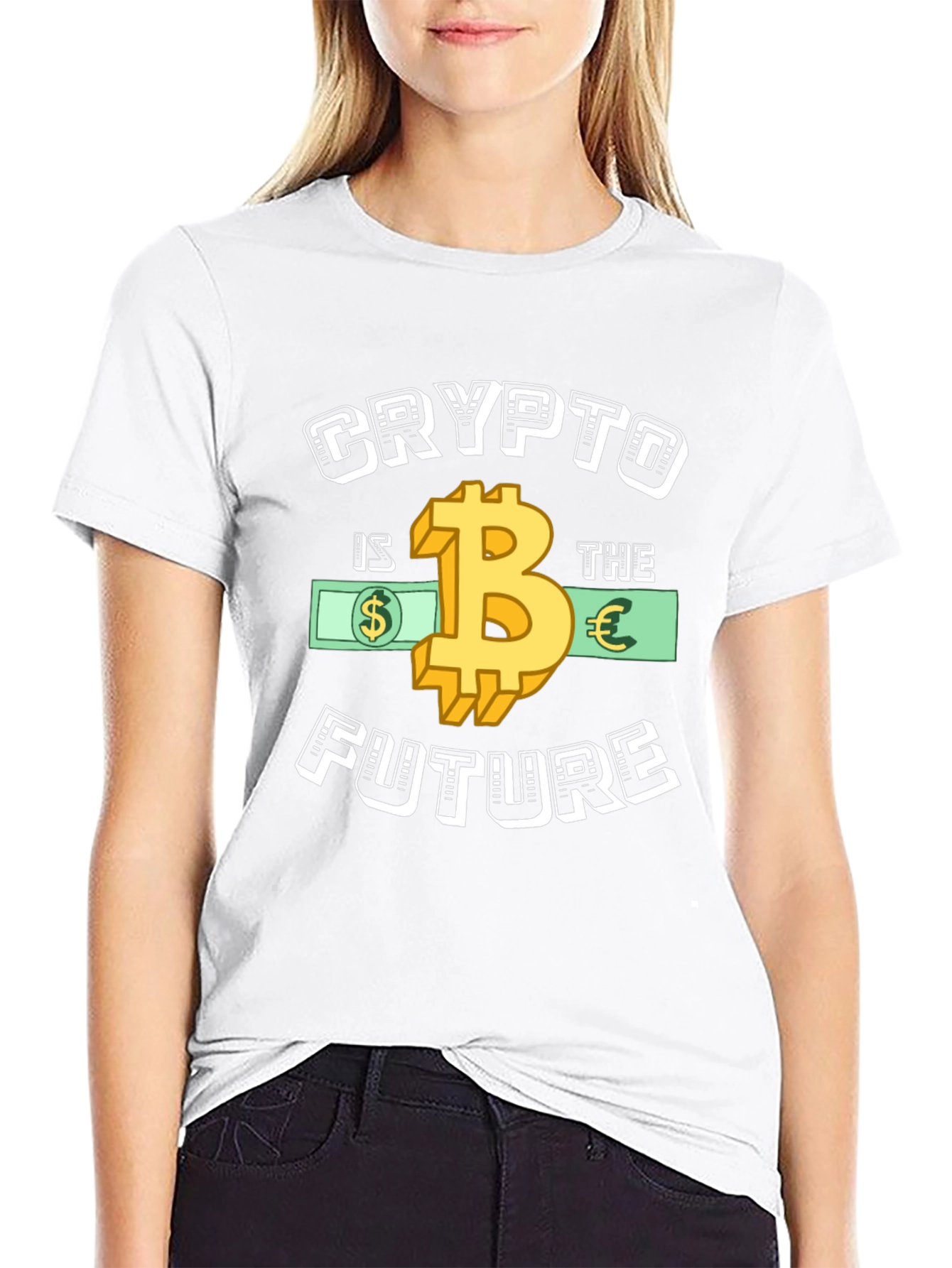 Crypto Is The Future Graphic Tee - Bitcoin