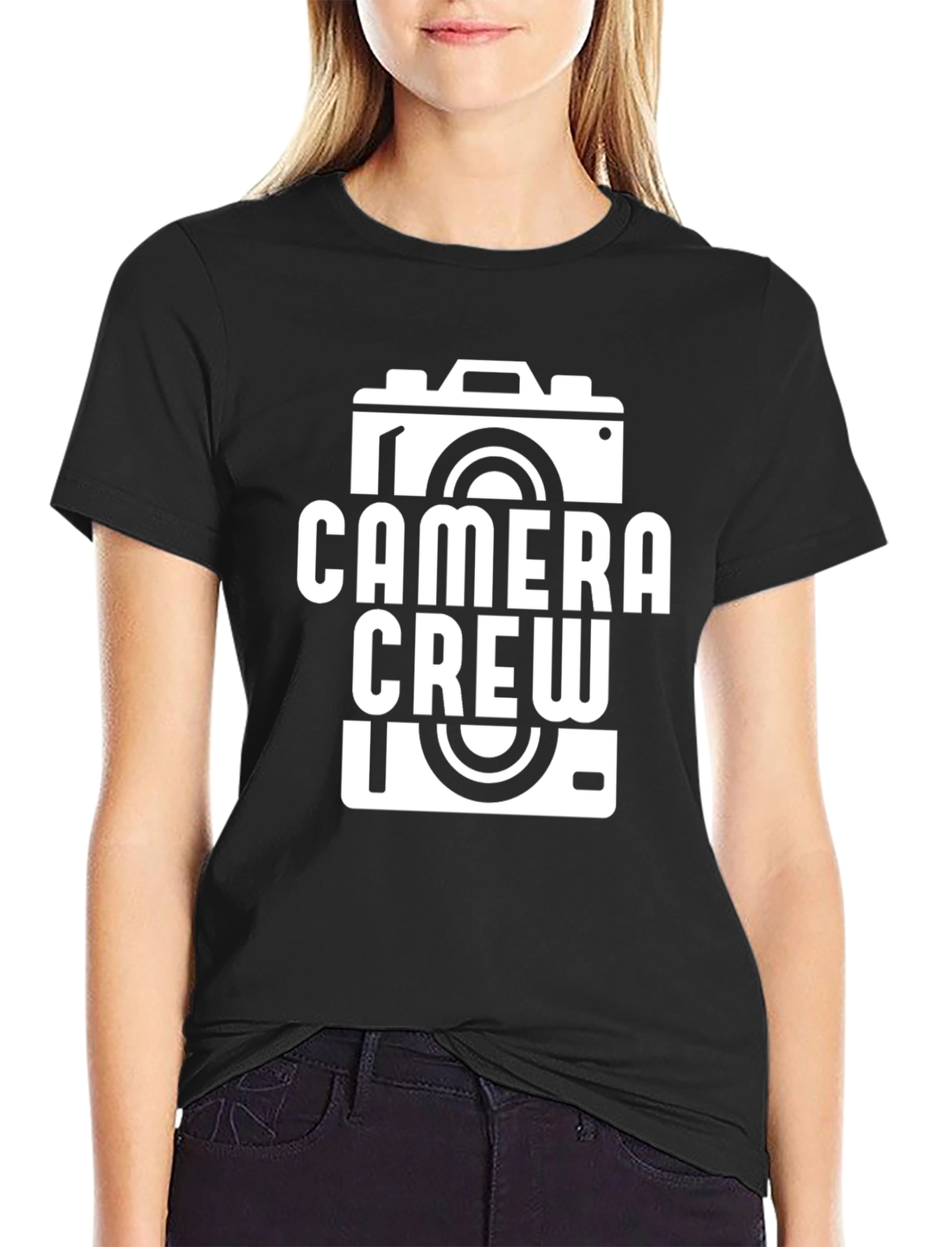 Camera Crew Graphic T-Shirt - Black