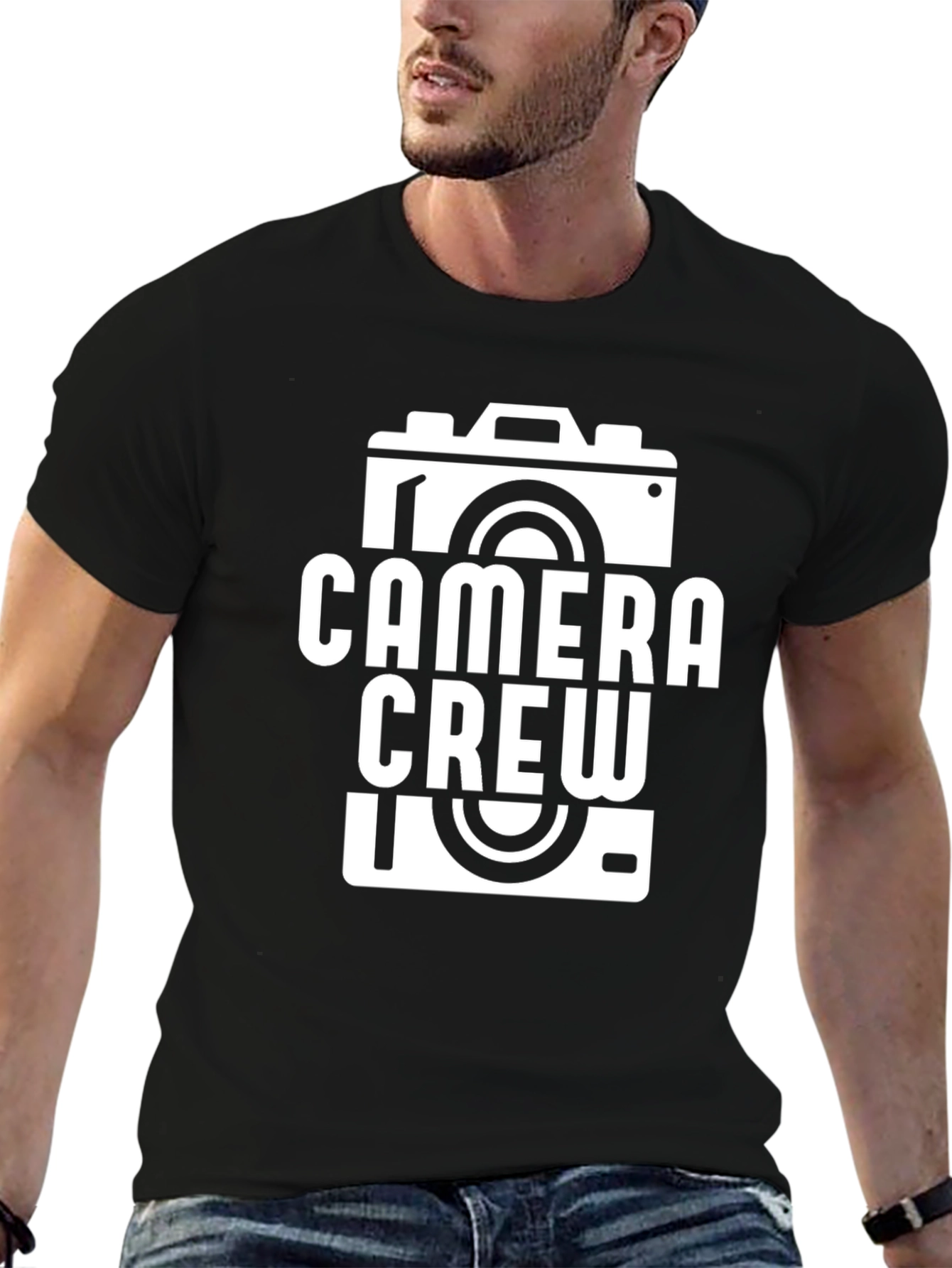 Camera Crew Graphic T-Shirt - Black