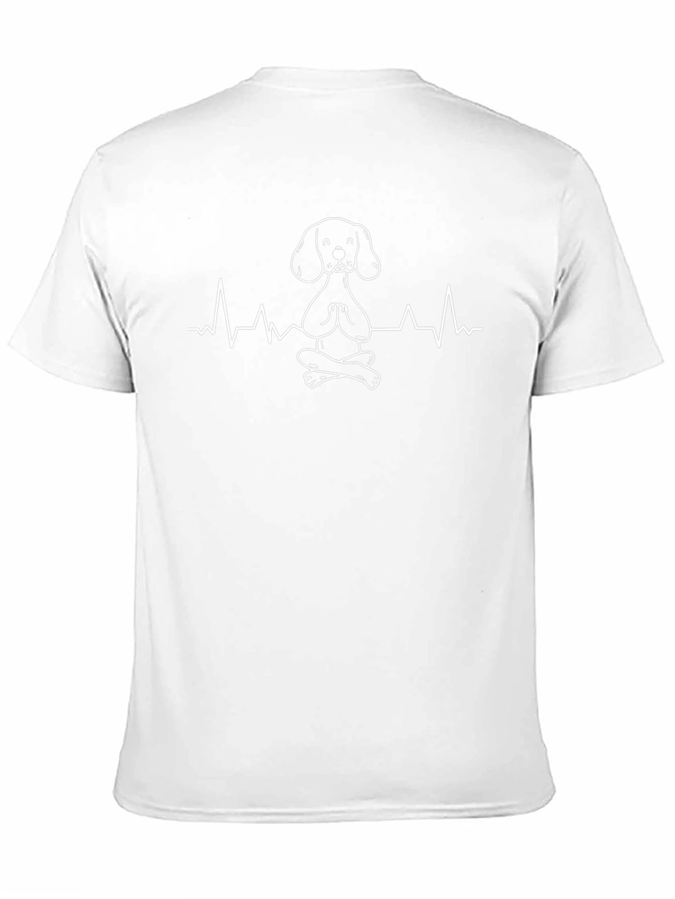Yoga Dog Heartbeat Tee - Meditating Puppy T-Shirt