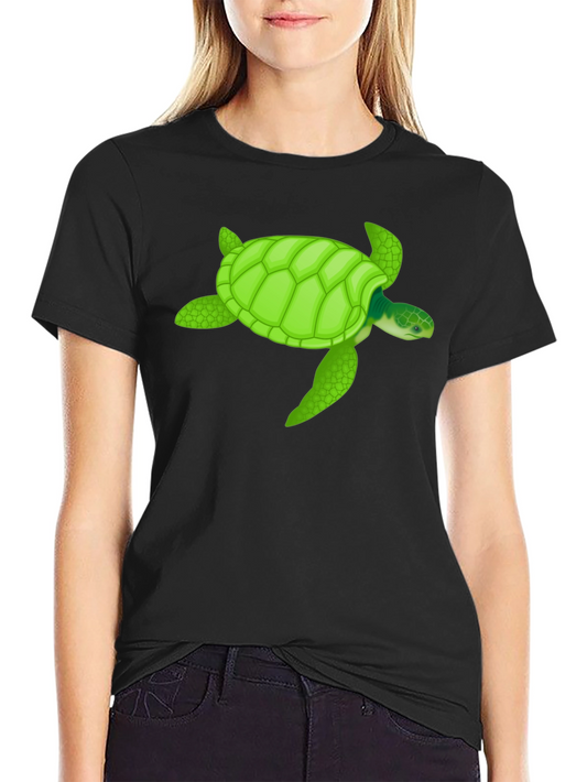 Sea Turtle Graphic T-Shirt - Black Cotton Tee