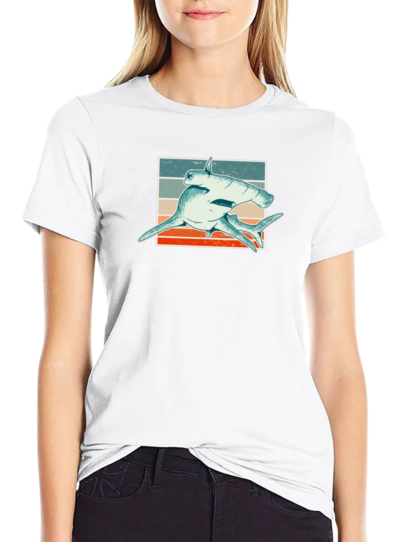Hammerhead Shark Retro Graphic Tee