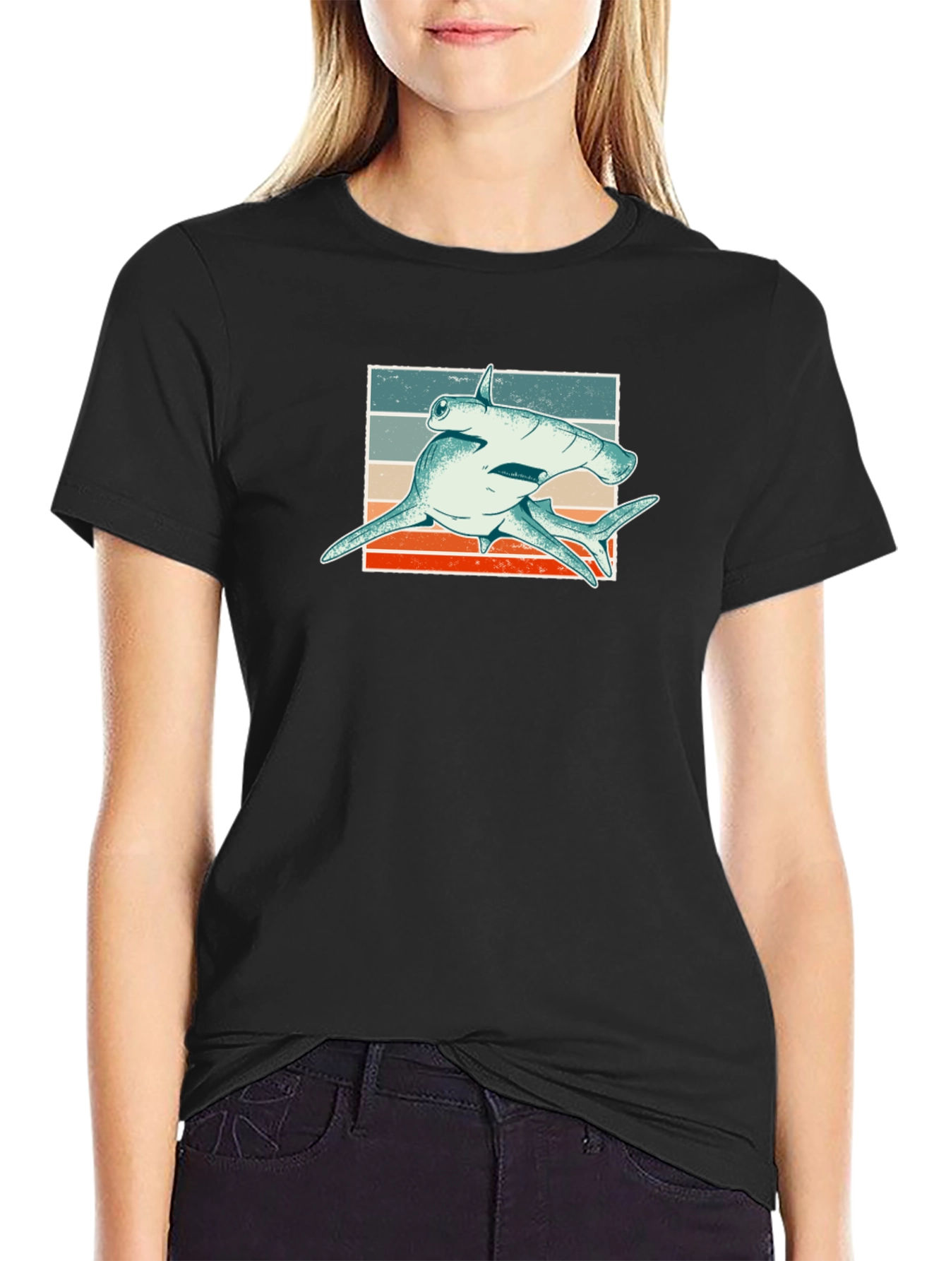 Hammerhead Shark Retro Graphic Tee
