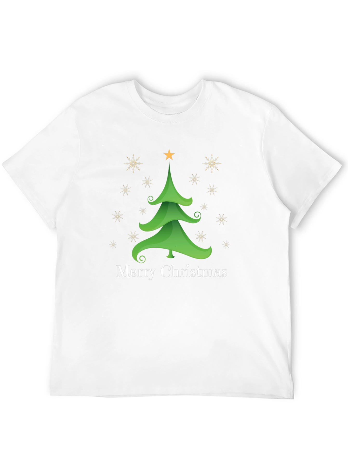 Festive Merry Christmas Tree Graphic Tee