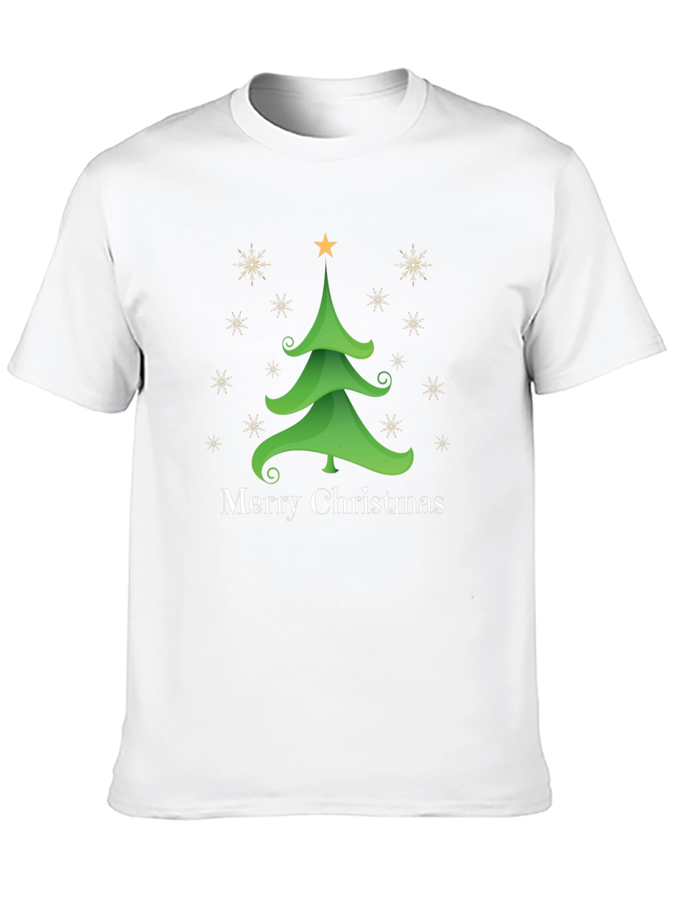 Festive Merry Christmas Tree Graphic Tee