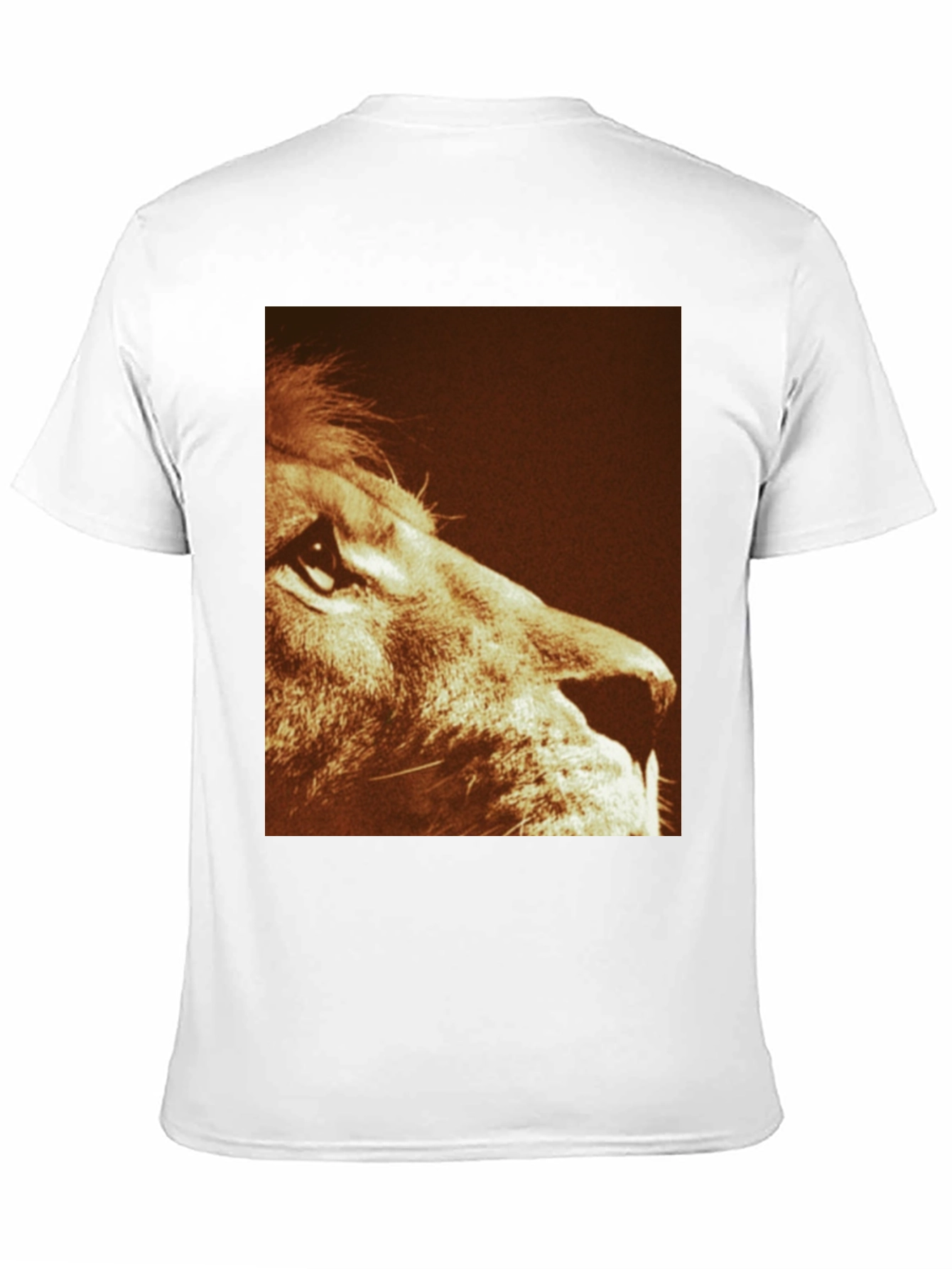 Lion Print Graphic Tee - Black