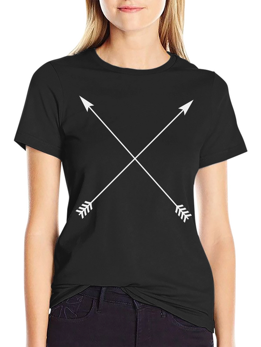 Crossed Arrows Graphic Black Tee